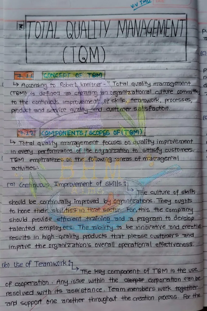 BHM 1st semester Principle of Management (POM) Study Notes on Controlling 