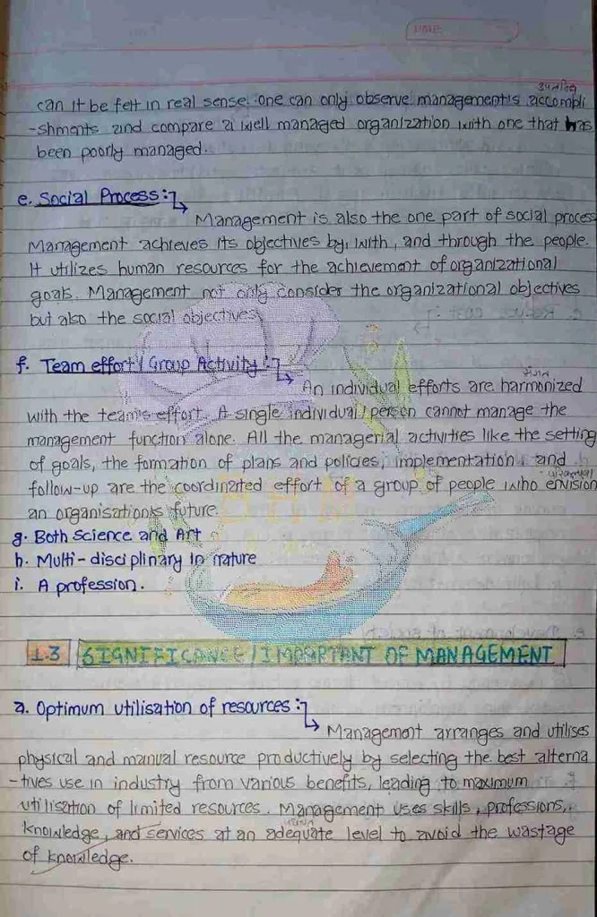 POM 1st semester Introduction to Management Notes 