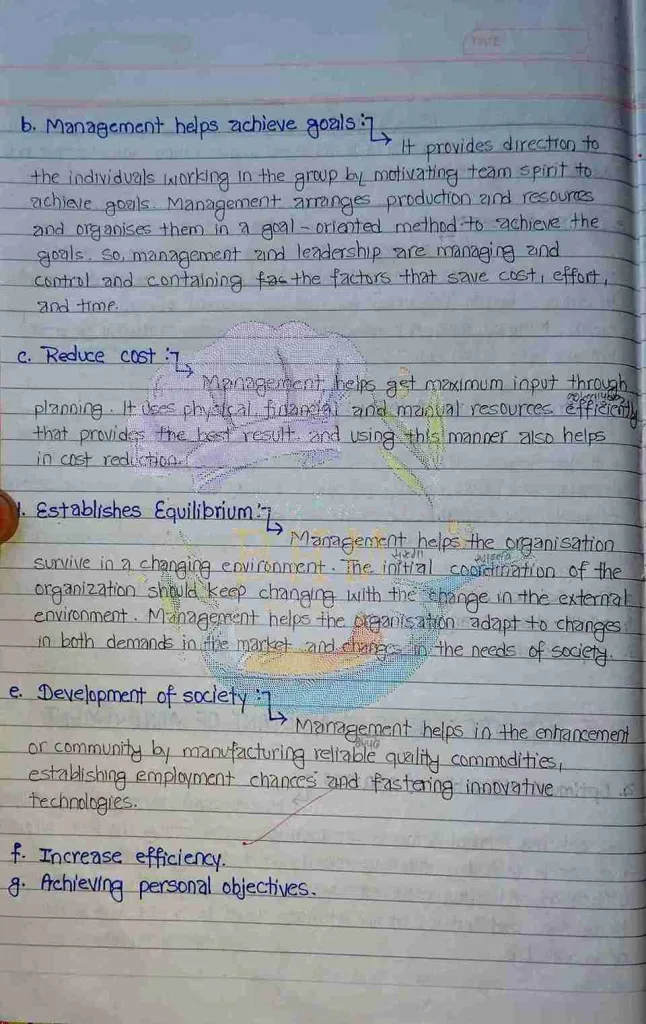 POM 1st semester Introduction to Management Notes 