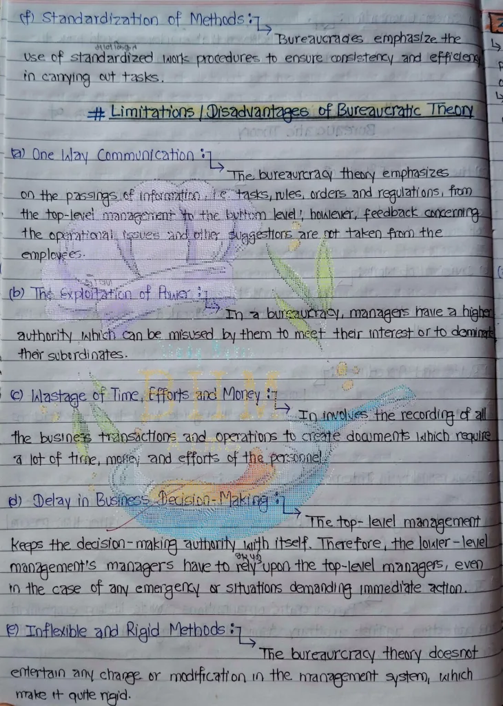 Principle of Management (POM) - Evolution of Management Thoughts Notes 7