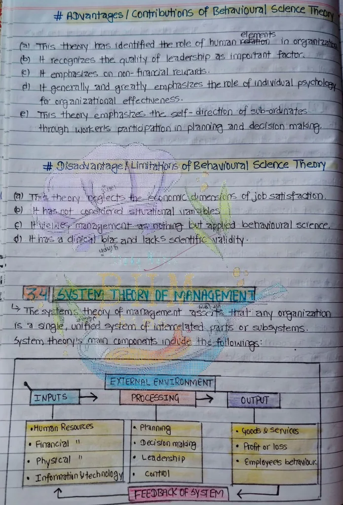 Principle of Management (POM) - Evolution of Management Thoughts Notes 