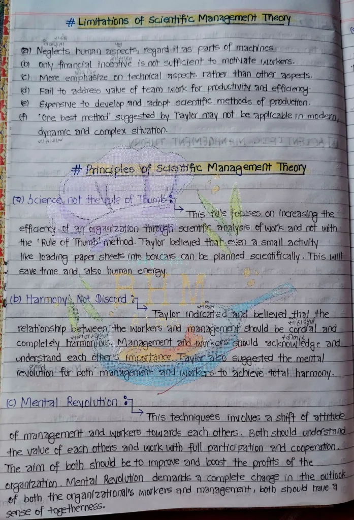 Principle of Management (POM) - Evolution of Management Thoughts Notes 3