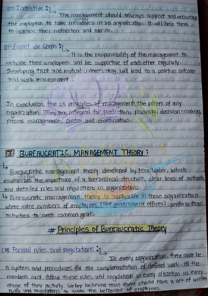 Principle of Management (POM) - Evolution of Management Thoughts Notes 4