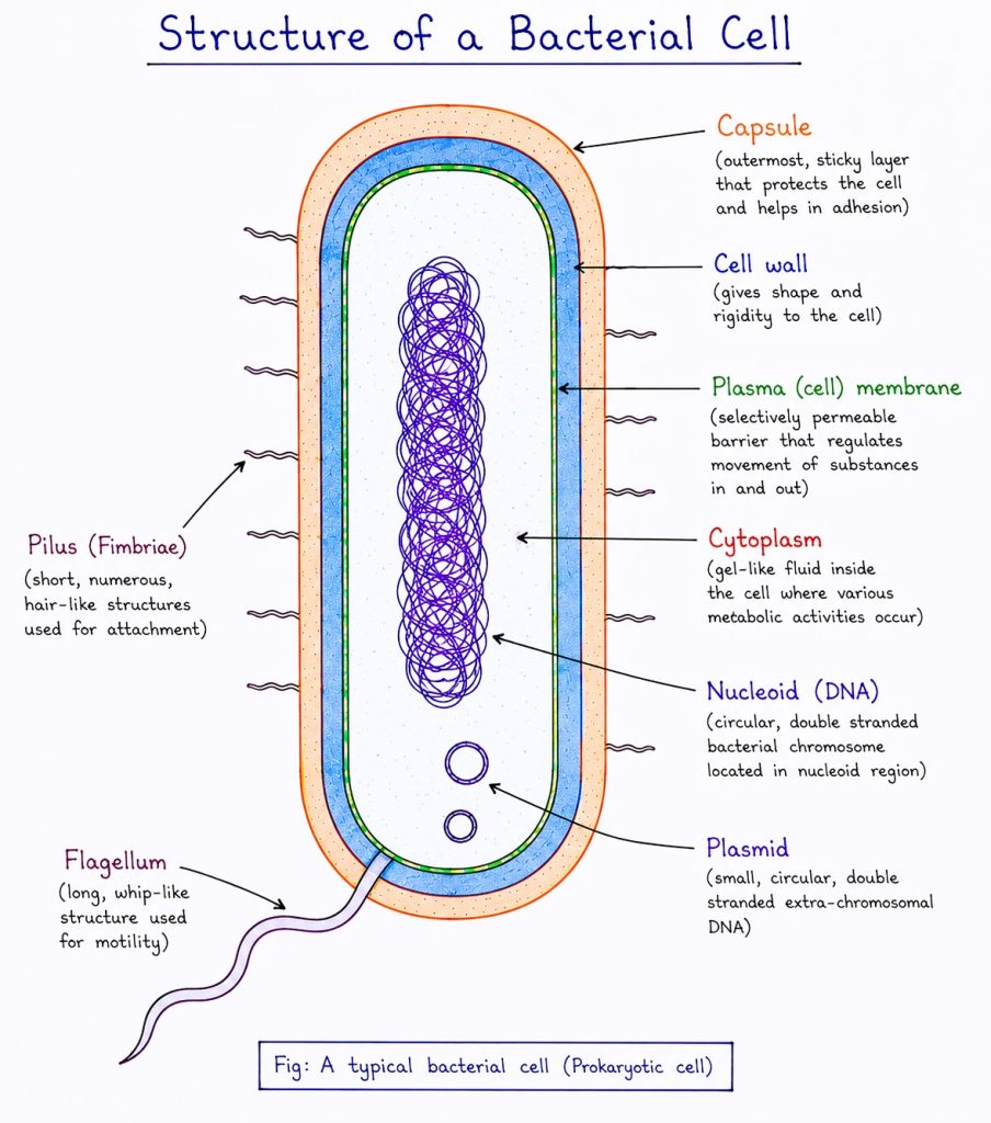 structure of bacteria cell