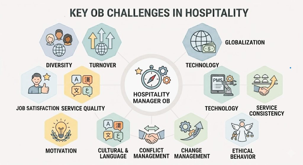 Key challenges of OB in hospitality industry