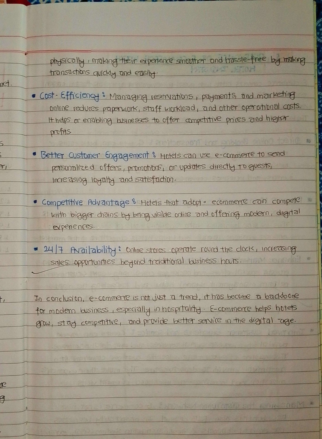 Unit 1: Introduction to E-commerce in Hotel Management - Notes
