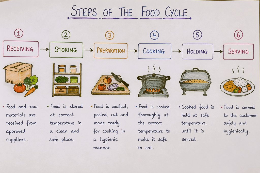 steps of food cycle